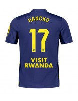 Moške Nogometnih dresov Atletico Madrid David Hancko #17 Gostujoči 2025-26 Kratki rokavi Moške Nogometnih dresov Atletico Madrid David Hancko #17 Gostujoči 2025-26 Kratki rokavi